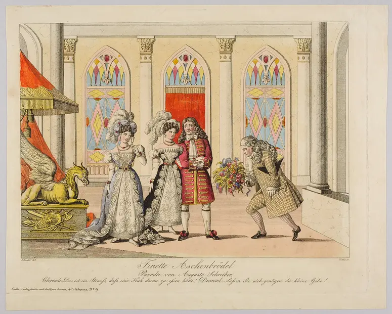 Finette Aschenbrödel, Titel der Serie: Gallerie interessanter und drolliger Scenen, Name der Zeitschrift: Wiener Theaterzeitung