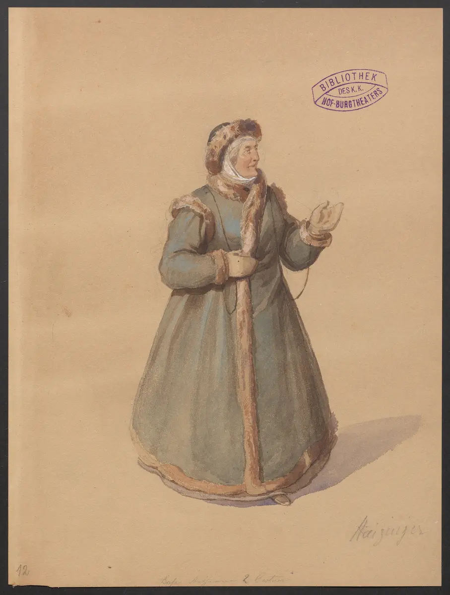 Düweke, Titel der Serie: Figurinen des k.k. Hof-Burgtheaters