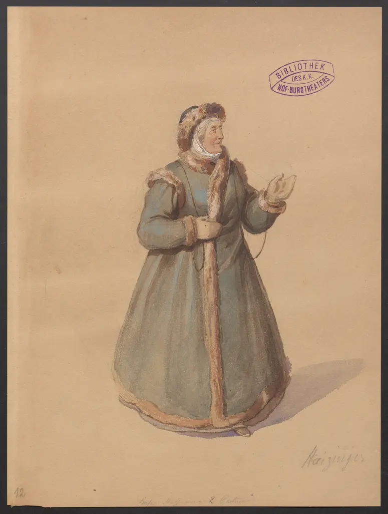 Düweke, Titel der Serie: Figurinen des k.k. Hof-Burgtheaters
