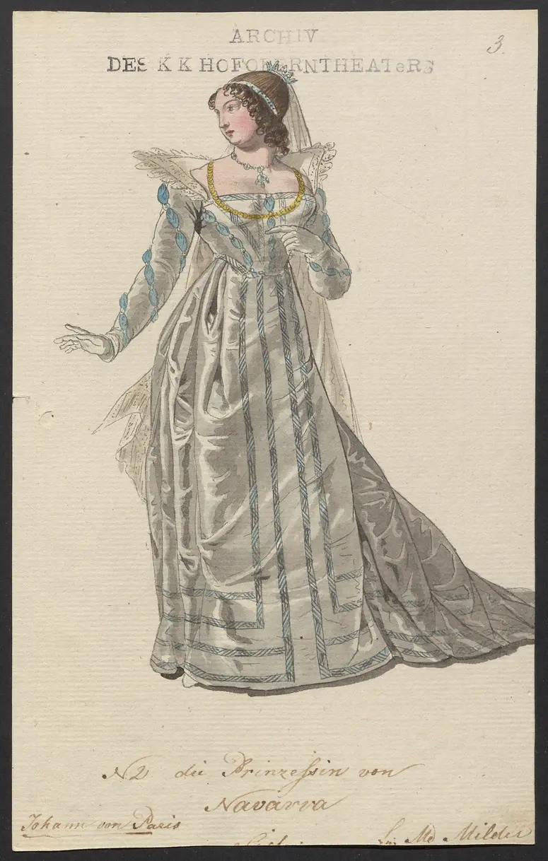 Johann von Paris, Originaltitel: Jean de Paris, Titel der Serie: Figurinen des k.k. Hofoperntheaters