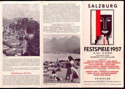 Salzburger Festspiele 1957, Verweis auf Stücktitel: Fidelio, Verweis auf Stücktitel: Schule der Frauen, Verweis auf Stücktitel: Cosi fan tutte, Verweis auf Stücktitel: Entführung aus dem Serail, Figaros Hochzeit, Verweis auf Stücktitel: Elektra, Verweis auf Stücktitel: Falstaff, Verweis auf Stücktitel: Jedermann, Verweis auf Stücktitel: Emilia Galotti, Verweis auf Stücktitel: Ein Hauch von Poesie