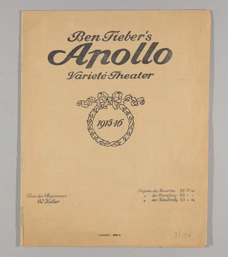 Ben Tieber's Apollo Varieté-Theater, Verweis auf Stücktitel: Arizonda