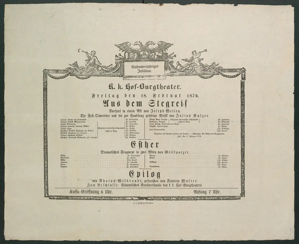 Aus dem Stegreif, Esther, Epilog