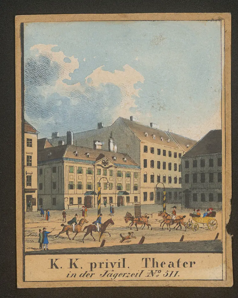Wien, Theater in der Leopoldstadt, Titel in Vorlageform: K.K. privil. Theater in der Jägerzeile No. 511