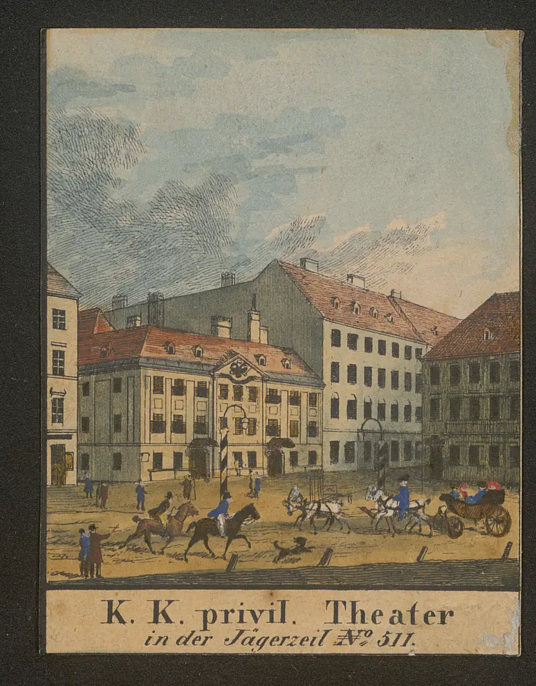 Wien, Theater in der Leopoldstadt, Titel in Vorlageform: K.K. privil. Theater in der Jägerzeile No. 511