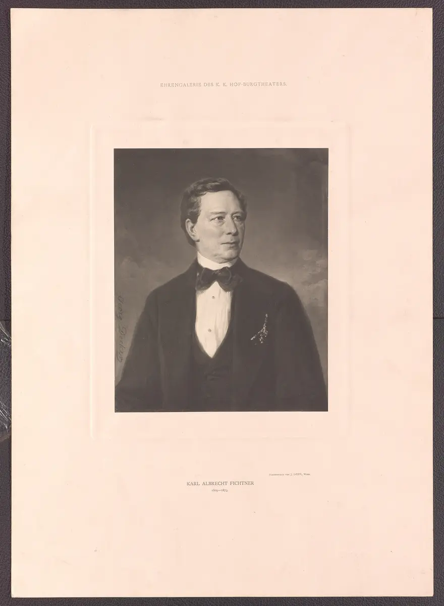 Karl Fichtner, Titel der Serie: Ehrengalerie des K.K. Hof-Burgtheaters