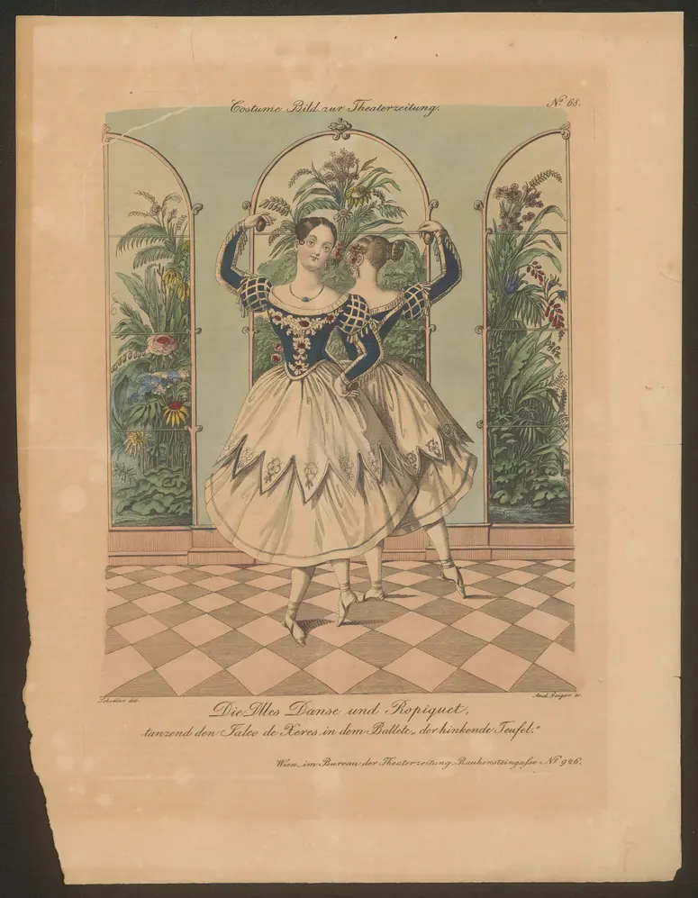 Der hinkende Teufel, Alternativtitel: Le diable boiteux, Titel in Vorlageform: Die Dlles Danse und Ropiquet, tanzend den Jaleo de Xeres in dem Ballete 