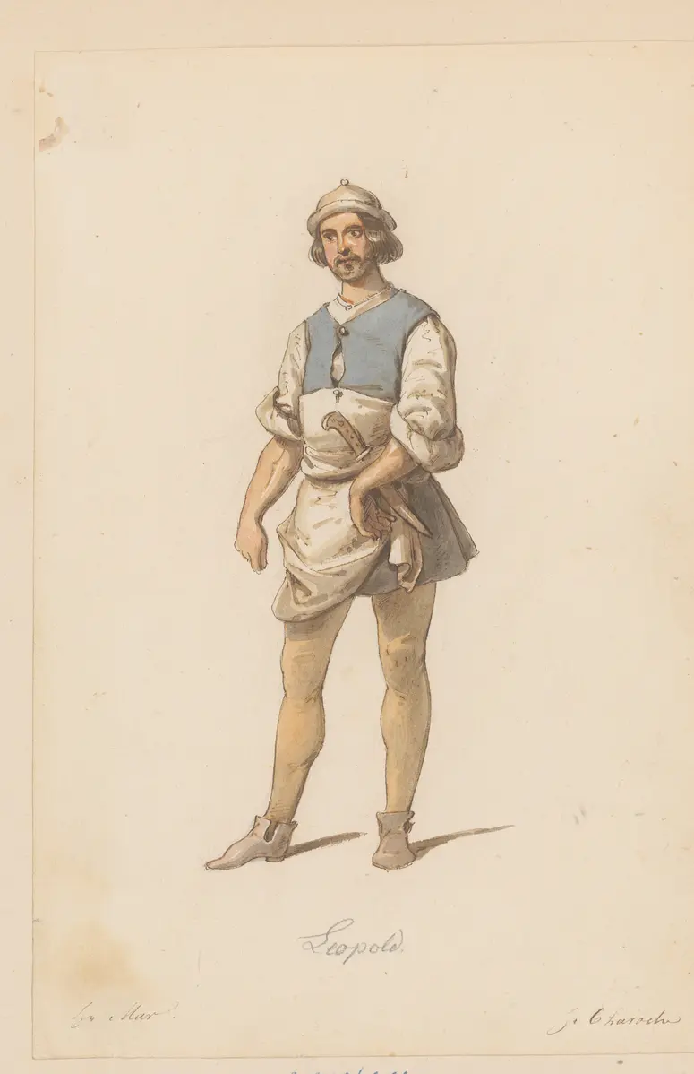 Die Geschwister von Nürnberg, Titel der Serie: Figurinen des k.k. Hof-Burgtheaters