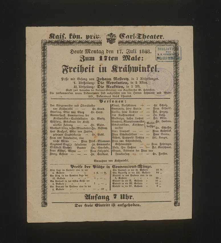 Freiheit in Krähwinkel