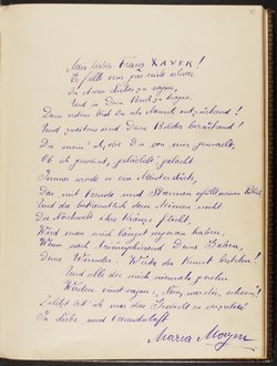 Gästebuch. Atelier Franz-Xaver Setzer, Wien