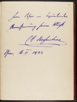 Gästebuch. Atelier Franz-Xaver Setzer, Wien