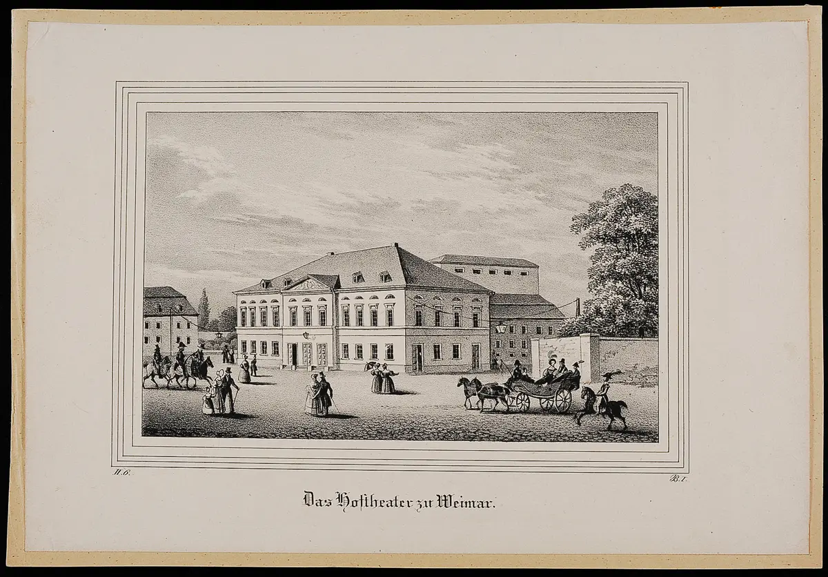 Weimar, Hoftheater, Titel in Vorlageform: Das Hoftheater zu Weimar