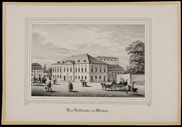 Weimar, Hoftheater, Titel in Vorlageform: Das Hoftheater zu Weimar