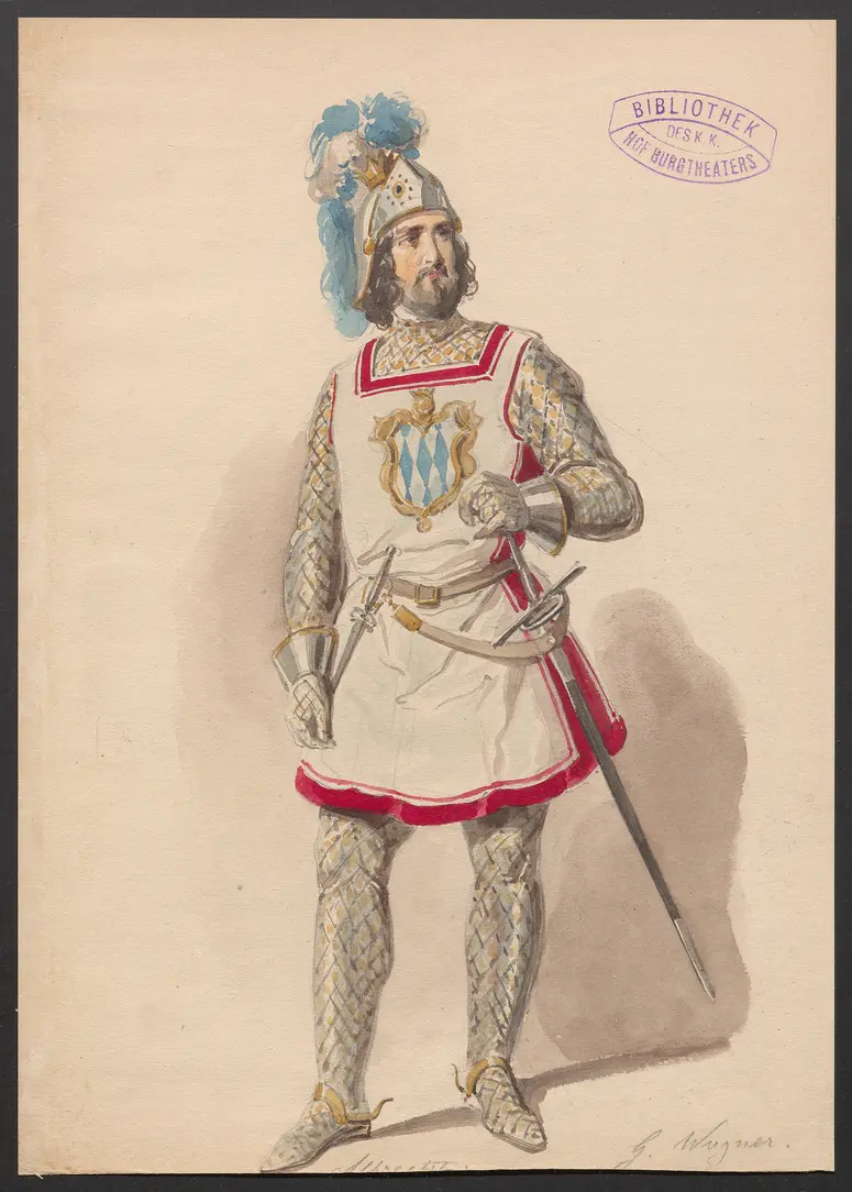 Herzog Albrecht, Titel der Serie: Figurinen des k.k. Hof-Burgtheaters