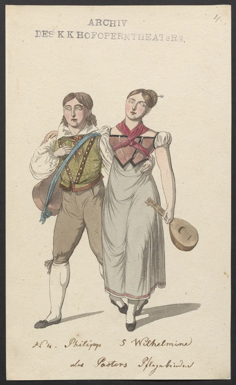 Der Augenarzt, Titel der Serie: Figurinen des k.k. Hofoperntheaters