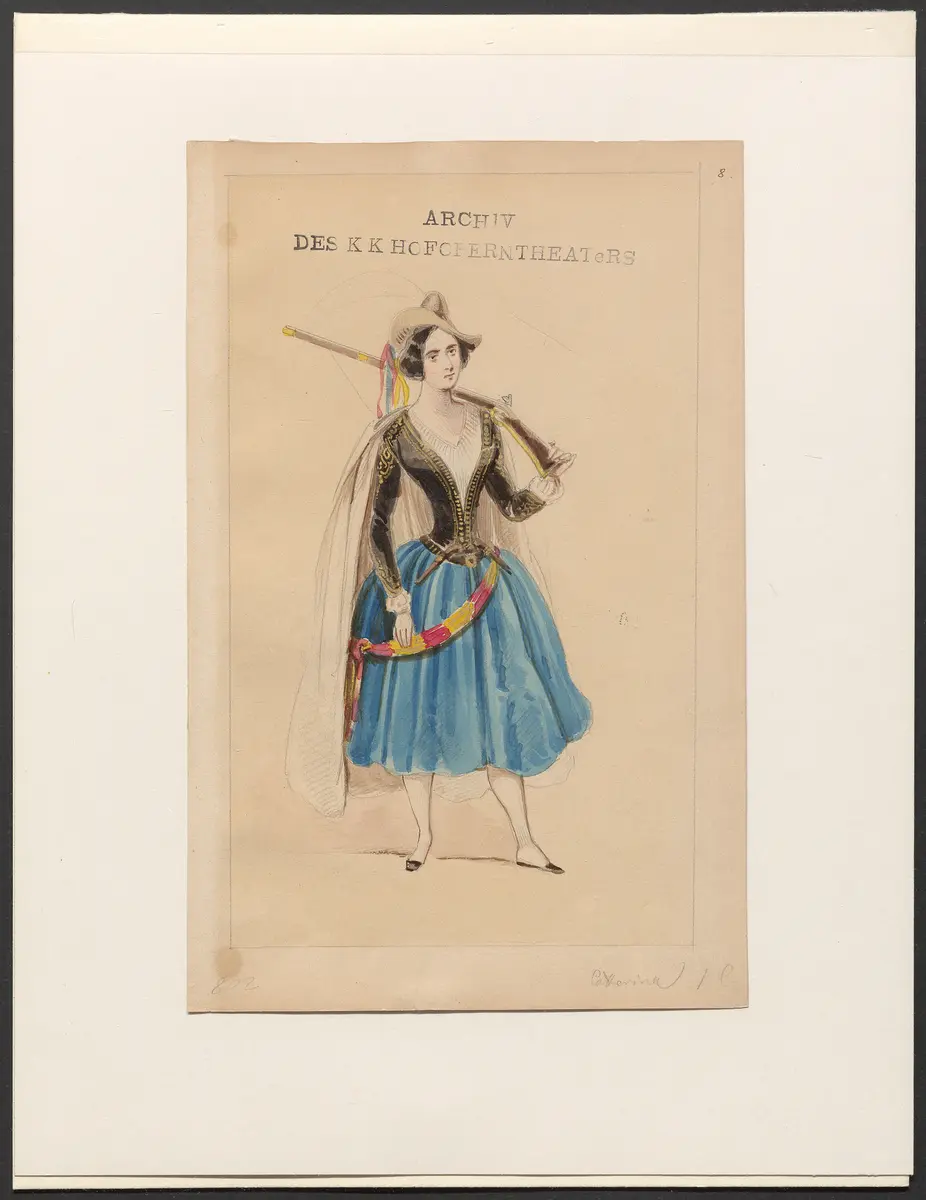 Katharina, die Tochter des Banditen, Originaltitel: Caterina, ossia La figlia del bandito, Titel der Serie: Figurinen des k.k. Hofoperntheaters