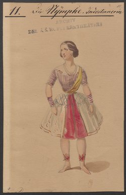 Die Nymphe, Titel der Serie: Figurinen des k.k. Hofoperntheaters
