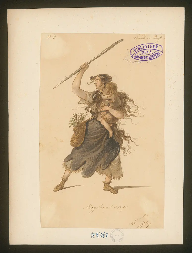 Schuld und Buße, Originaltitel: Genovefa, Titel der Serie: Figurinen des k.k. Hof-Burgtheaters