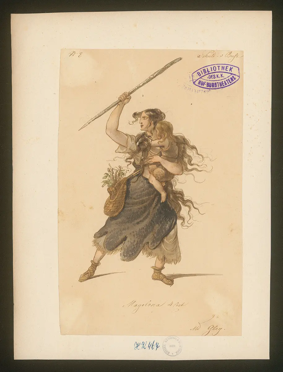 Schuld und Buße, Originaltitel: Genovefa, Titel der Serie: Figurinen des k.k. Hof-Burgtheaters