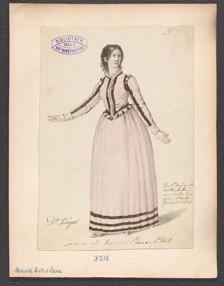 Heinrich Reuß von Plauen, oder Die Belagerung von Marienburg, Titel der Serie: Figurinen des k.k. Hof-Burgtheaters