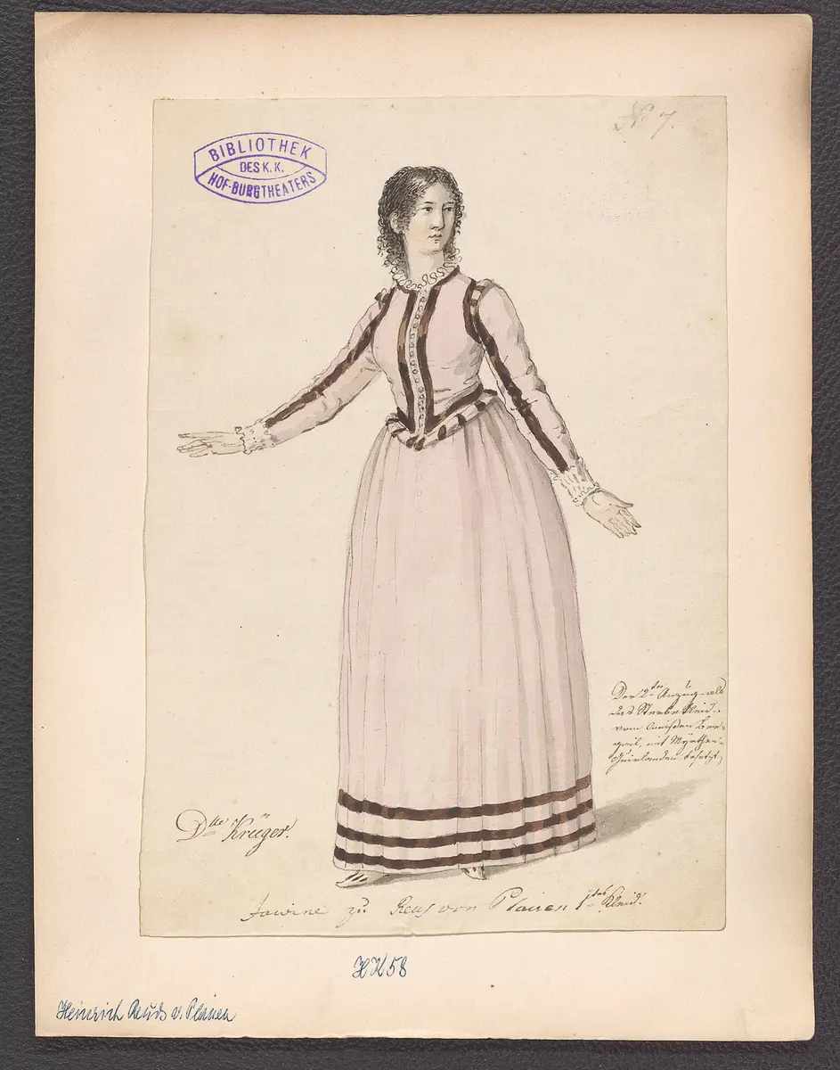 Heinrich Reuß von Plauen, oder Die Belagerung von Marienburg, Titel der Serie: Figurinen des k.k. Hof-Burgtheaters