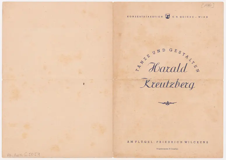 Tänze und Gestalten Harald Kreutzberg