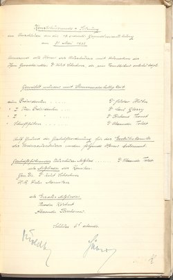 Protokolle der Ausschusssitzungen des Vereines des Deutschen Volkstheaters in Wien