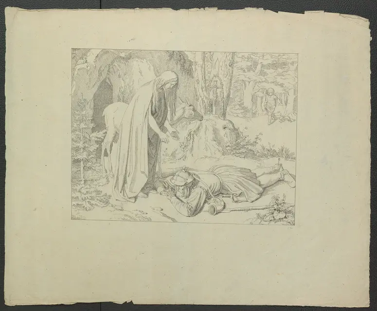 Leben und Tod der heiligen Genoveva, Titel in Vorlageform: Bilder zu Tiecks Genovefa