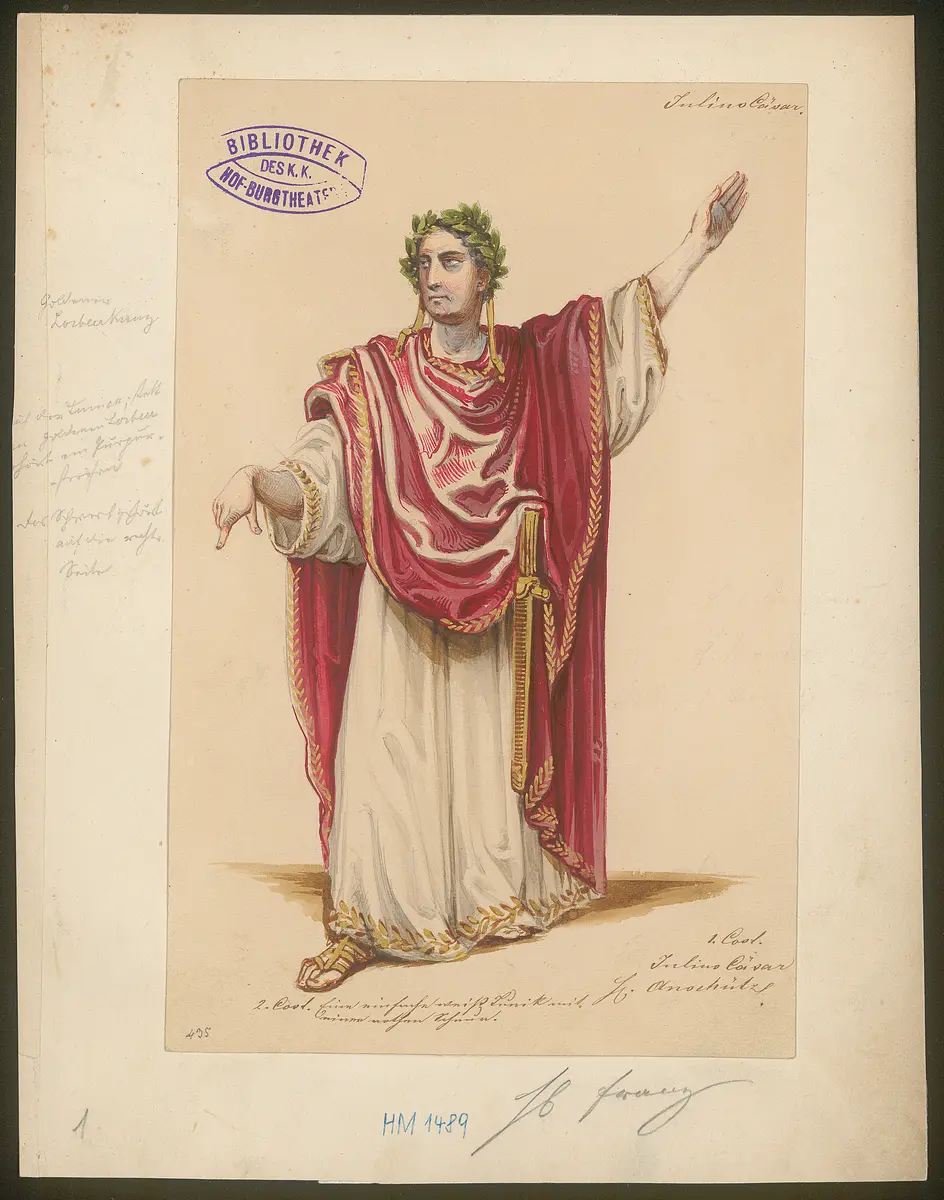 Julius Cäsar, Originaltitel: The Tragedy of Julius Caesar, Titel der Serie: Figurinen des k.k. Hof-Burgtheaters