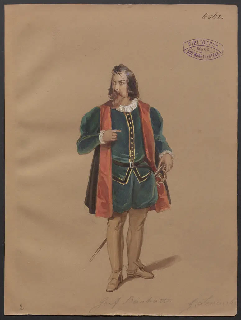 Die Grafen von der Esche, Titel der Serie: Figurinen des k.k. Hof-Burgtheaters