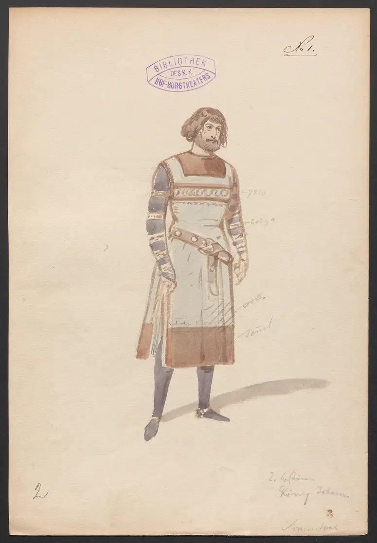 Lady Gloster, Titel der Serie: Figurinen des k.k. Hof-Burgtheaters