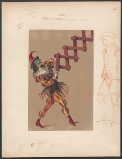 Die Ballnacht, Alternativtitel: Gustav, oder Der Maskenball, Originaltitel: Gustave III., ou Le bal masqué, Titel der Serie: Figurinen des k.k. Hofoperntheaters