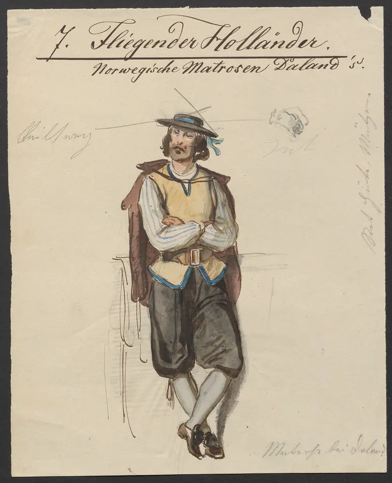 Der fliegende Holländer, Titel der Serie: Figurinen des k.k. Hofoperntheaters