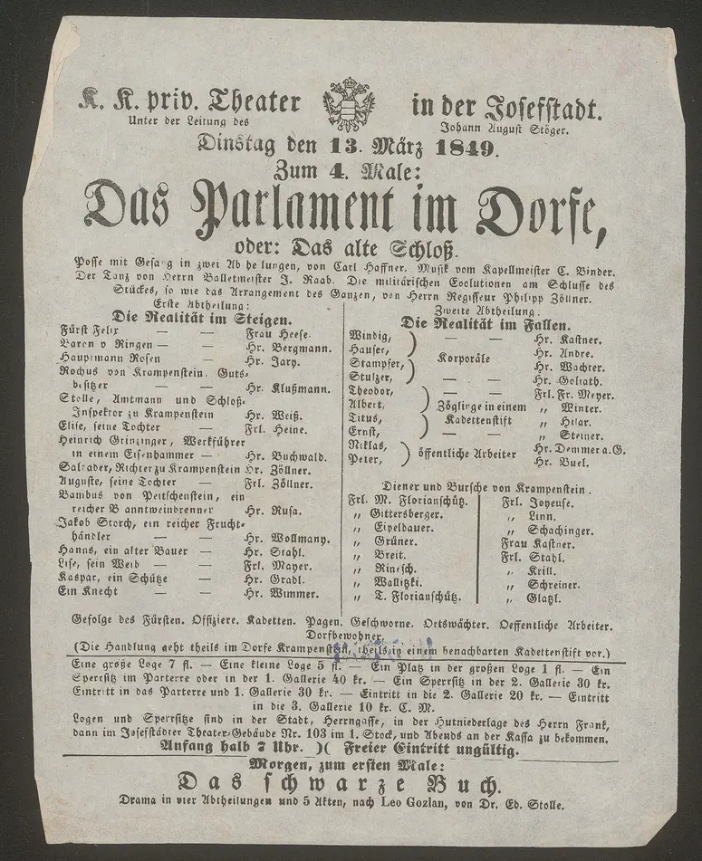 Das Parlament im Dorfe oder Das alte Schloß