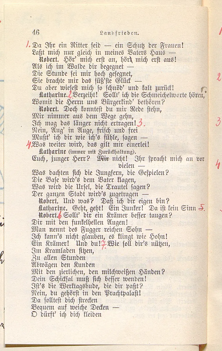 Landfrieden. Deutsche Komödie in drei Aufzügen