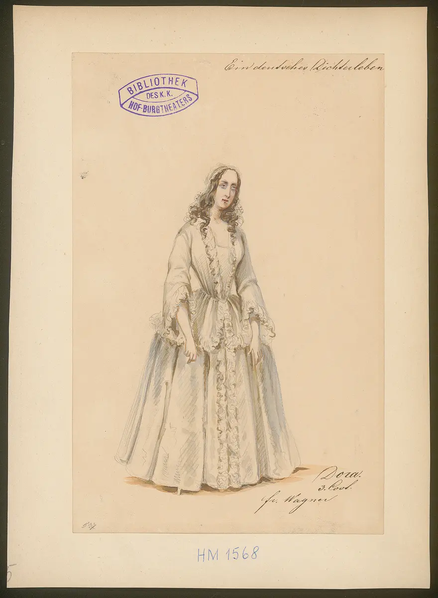 Ein deutsches Dichterleben, Titel der Serie: Figurinen des k.k. Hof-Burgtheaters