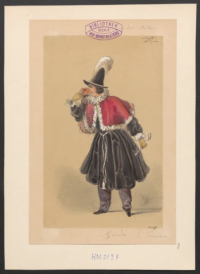 Das Bild der Mutter, Titel der Serie: Figurinen des k.k. Hof-Burgtheaters