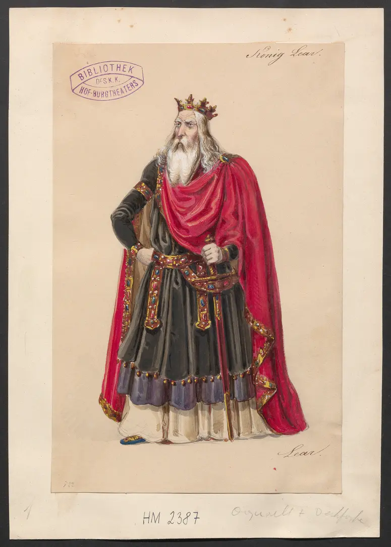 König Lear, Originaltitel: King Lear, Titel der Serie: Figurinen des k.k. Hof-Burgtheaters