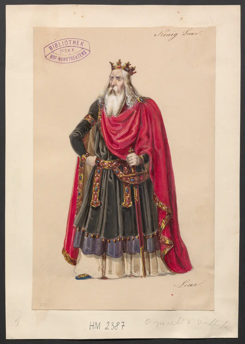König Lear, Originaltitel: King Lear, Titel der Serie: Figurinen des k.k. Hof-Burgtheaters