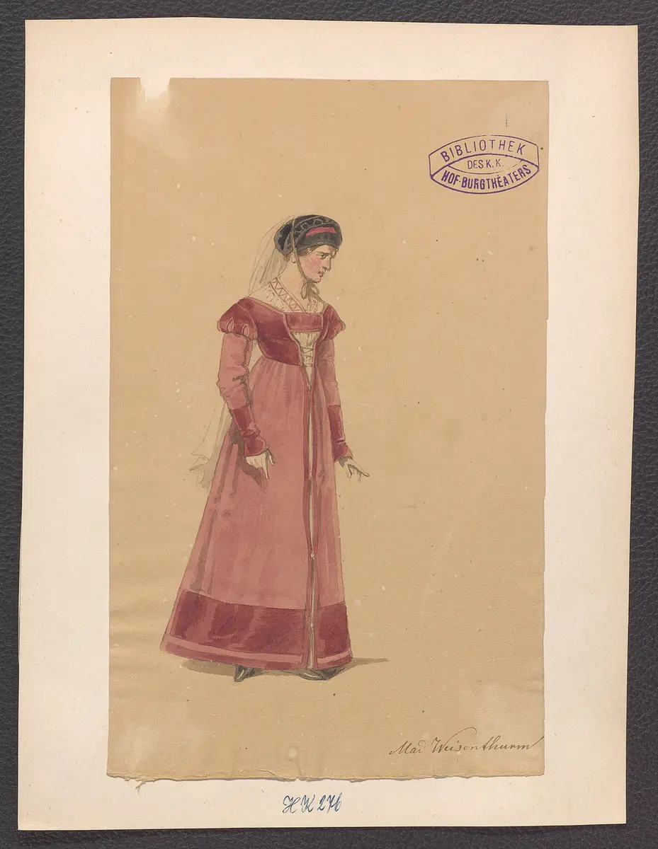 Ruprecht, Graf zu Horneck, Titel der Serie: Figurinen des k.k. Hof-Burgtheaters