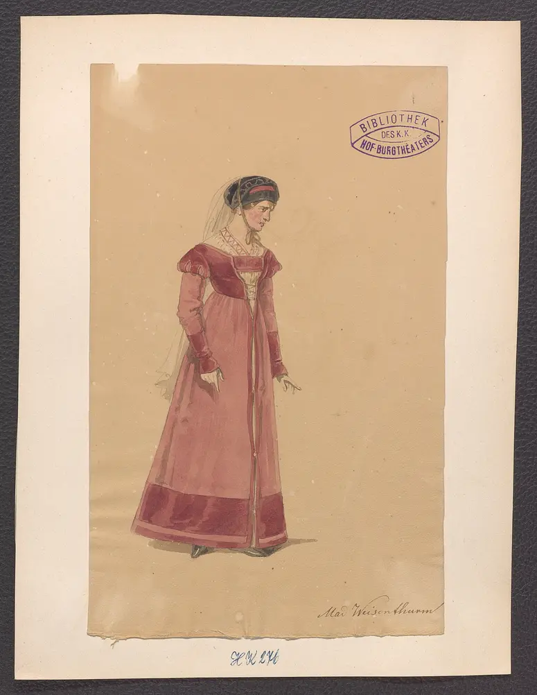 Ruprecht, Graf zu Horneck, Titel der Serie: Figurinen des k.k. Hof-Burgtheaters