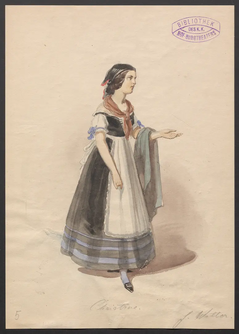 Das Forsthaus, Titel der Serie: Figurinen des k.k. Hof-Burgtheaters