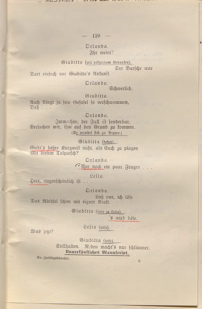 Die Zwillingsschwester.