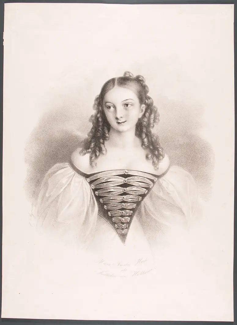 Marie Amalie Hoch, Titel in Vorlageform: Marie Amalie Hoch als Käthchen von Heilbronn, Verweis auf Stücktitel: Das Käthchen von Heilbronn