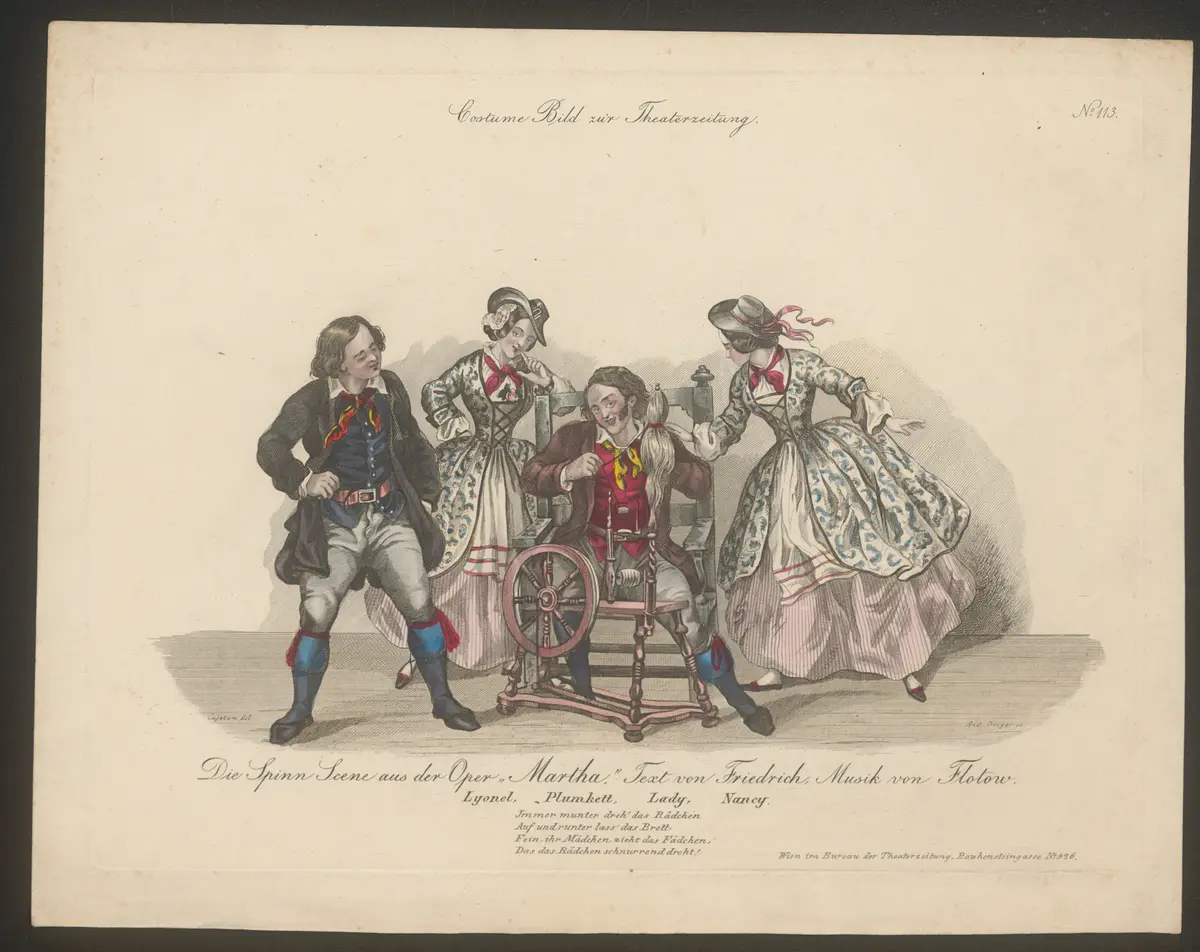 Martha, Alternativtitel: Martha oder Der Markt zu Richmond, Titel der Serie: Costume-Bild, Name der Zeitschrift: Wiener Theaterzeitung