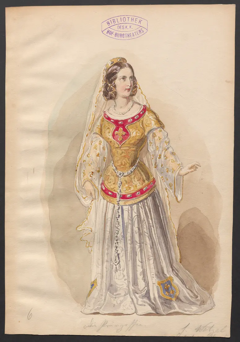 König und Bauer, Titel der Serie: Figurinen des k.k. Hof-Burgtheaters