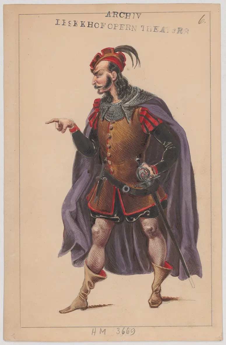 Rigoletto, Titel der Serie: Figurinen des k.k. Hofoperntheaters