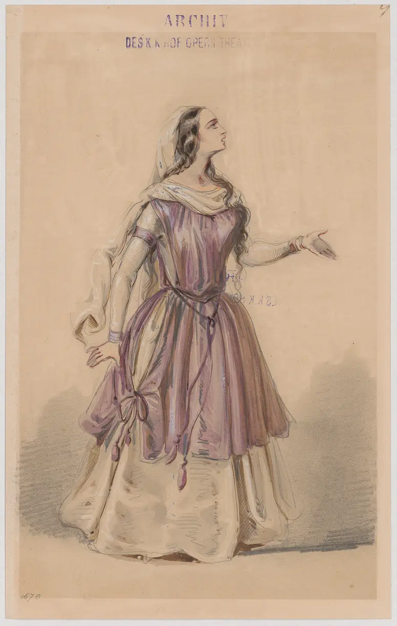 Euryanthe, Titel der Serie: Figurinen des k.k. Hofoperntheaters