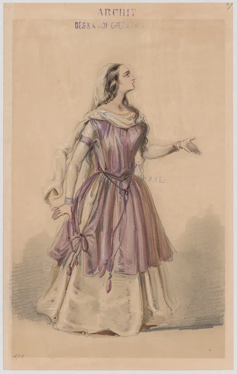 Euryanthe, Titel der Serie: Figurinen des k.k. Hofoperntheaters