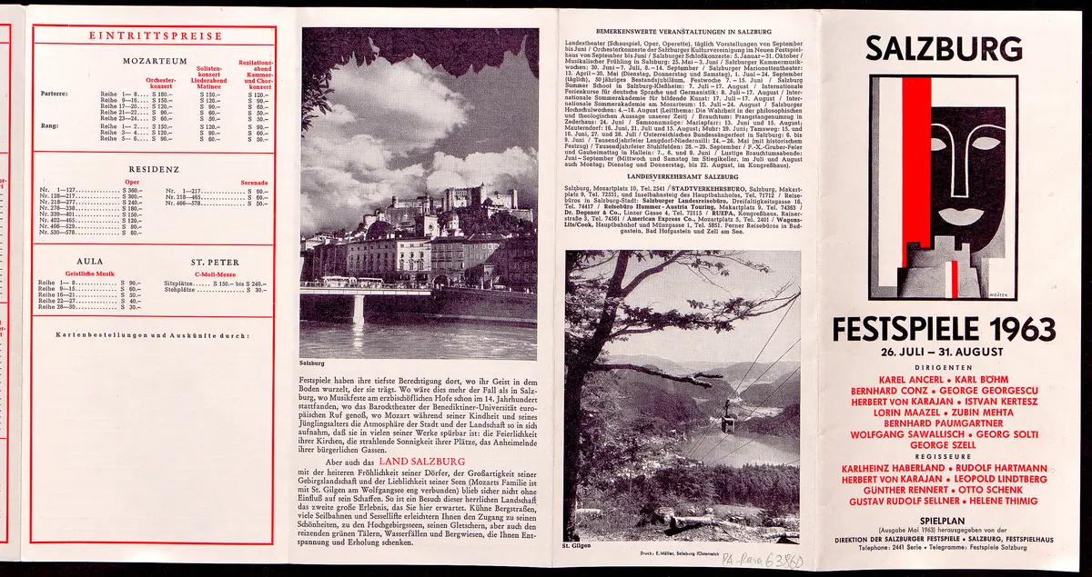 Salzburger Festspiele 1963, Verweis auf Stücktitel: Iphigenie in Aulis, Verweis auf Stücktitel: Cosi fan tutte, Verweis auf Stücktitel: Die Entführung aus dem Serail, Verweis auf Stücktitel: Figaros Hochzeit, Verweis auf Stücktitel: Die Zauberflöte, Verweis auf Stücktitel: Der Rosenkavalier, Verweis auf Stücktitel: Der Troubadour, Verweis auf Stücktitel: Jedermann, Verweis auf Stücktitel: Faust
